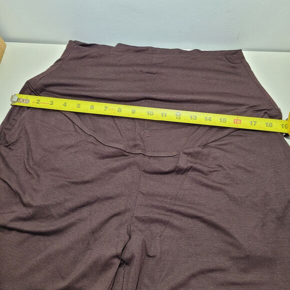 Liu & Qu Maternity Women's Casual Pants Stretchy Comfortable  Brown Size XL - Picture 7 of 8